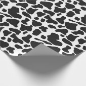 Kuhweide schwarz-weiß geschenkpapier (Ecke)