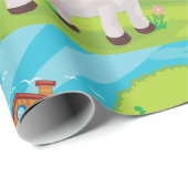 Kuhweiden auf einem Schlachtpapier für landwirtsch Geschenkpapier (Rolleneckpunkt)