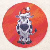 Kuhweih Runder Pappuntersetzer (Vorderseite)