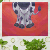 Kuhweihweihnachtszeit auf Red Feild Handtuch (Gefaltet)