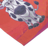 Kuhweihweihnachtszeit auf Red Feild Kurzer Tischläufer (Ecke)