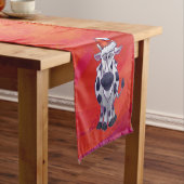 Kuhweihweihnachtszeit auf Red Feild Kurzer Tischläufer (Beispiel)