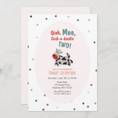 Kuhzucht Zweiten Geburtstag Einladung (Vorne/Hinten)