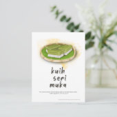 Kuih Seri Muka Malaysia Postcard Feiertagspostkarte (Stehend Vorderseite)