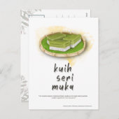 Kuih Seri Muka Malaysia Postcard Feiertagspostkarte (Vorne/Hinten)
