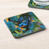 "Kuiráya" - Bleimalerei - Frauen in Amazonien Getränkeuntersetzer (Linke Seite)