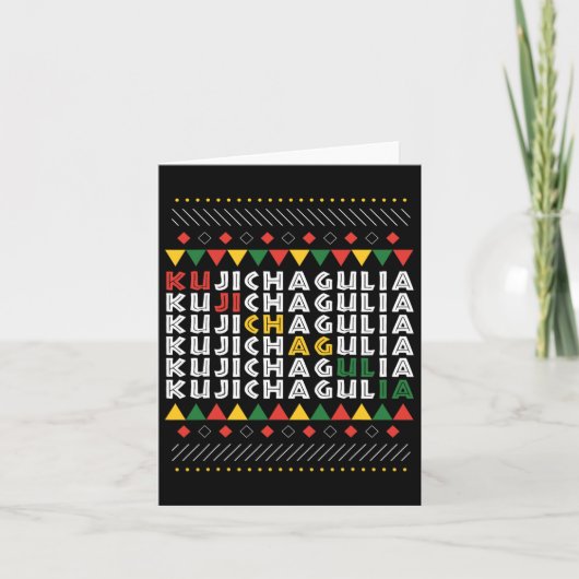 Kujichagulia Kwanzaa Afrikanisches Selbstdetermi Karte (Vorderseite)