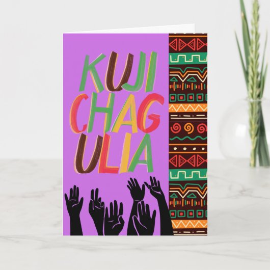 Kujichagulia Selbst-Entschlossenheit Kwanzaa Karte (Vorderseite)