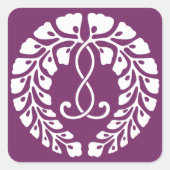 Kujo wisteria quadratischer aufkleber (Vorderseite)