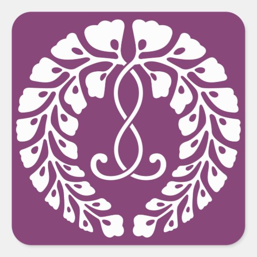 Kujo wisteria quadratischer aufkleber (Vorderseite)