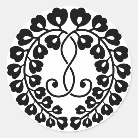 Kujo wisteria runder aufkleber (Vorderseite)