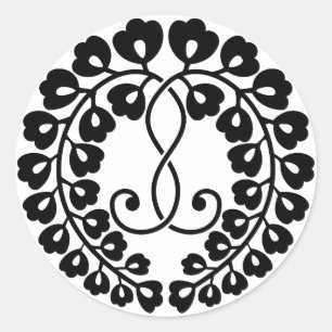 Kujo Wisterie Runder Aufkleber