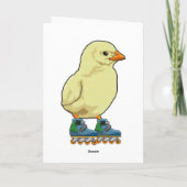 Küken als Inline-Skater mit Inline-Skates Karte (Rückseite)
