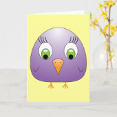 Küken B Lila Karte (Gelbe Blume)