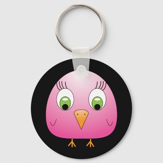 Küken B Pink Schlüsselanhänger (Vorderseite)