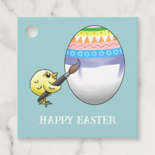 Küken bemalt das Osterei Geschenkanhänger