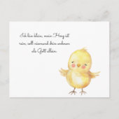 Küken betet postkarte (Vorderseite)