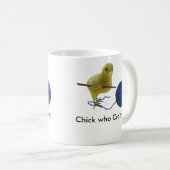 Küken, das Kaffee-Tasse häkelt Kaffeetasse (VorderseiteRechts)