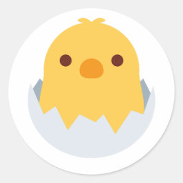 Küken, die aus dem Ei ausbrechen Runder Aufkleber