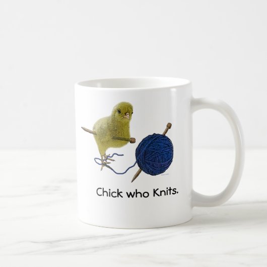 Küken die Strick Kaffee-Tasse Kaffeetasse (Rechts)
