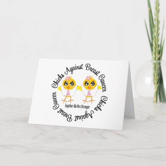 Küken gegen Brustkrebs Karte (Vorderseite)