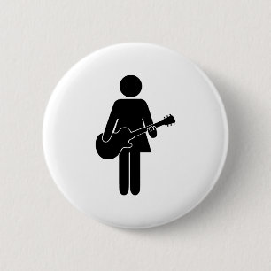 Küken-Gitarre Button