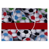 Küken-Grabungs-Fußball-Spieler Große Geschenktüte (Rückseite)