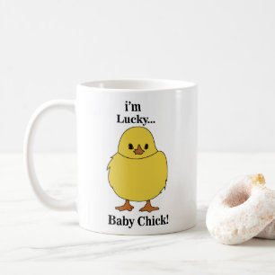 Küken Ich bin ein Glücks Küken Kaffeetasse