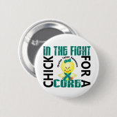 Küken im Kampf-Eierstockkrebs Button (Vorne & Hinten)