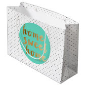 Küken-ImitatgoldZuhause-süßes Große Geschenktüte (Rückseite Schrägansicht)