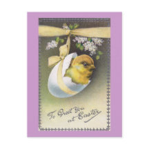 Küken in hängender Eierschale Vintage Ostern