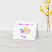 Küken machen mich glücklich BLANK Karte (Gelbe Blume)