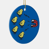 KÜKEN-MAGNET-LUSTIGE WEIHNACHTSverzierung Keramikornament (Rechts)