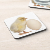 Küken mit Ei (2 Tage alt) Untersetzer (Linke Seite)