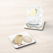 Küken mit Ei (2 Tage alt) Untersetzer (Rechte Seite)