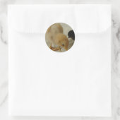 Küken Nah Runder Aufkleber (Tasche)