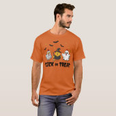 Küken oder Leckerei Funny Chicken Halloween T - Sh T-Shirt (Vorne ganz)