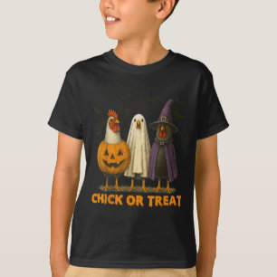 Küken oder Leckerei Gezwitscher HühnerHalloween Ko T-Shirt