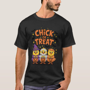 Küken oder Süßigkeit Süßer Halloween Gruselhexe Kü T-Shirt