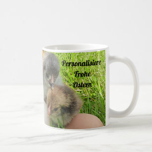 Küken, Ostereier, Tasse, Eier und Hühner Kaffeetasse