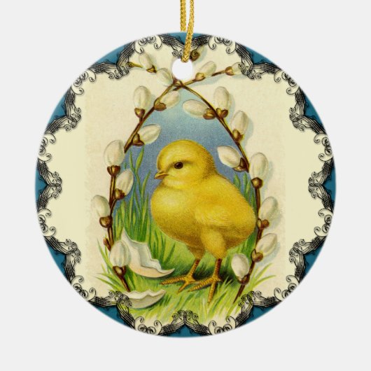 Küken-Schmuck Keramikornament (Vorne)