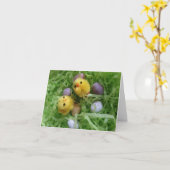 Küken und Eier Karte (Gelbe Blume)