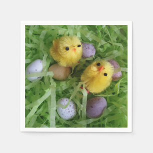 Küken und Eier Serviette