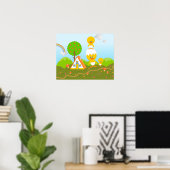 Küken und Orangen Poster (Heimbüro)