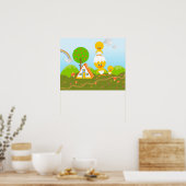 Küken und Orangen Poster (Küche)