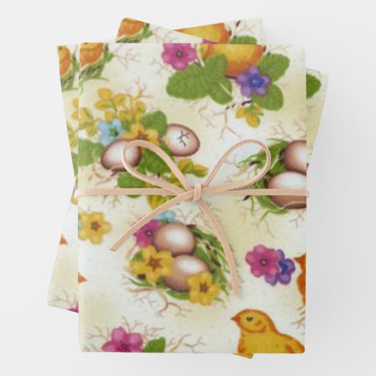 Küken und Ostereier Geschenkpapier Set (Beispiel)