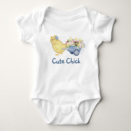 Küken und Warenkorb Baby Strampler (Vorderseite)