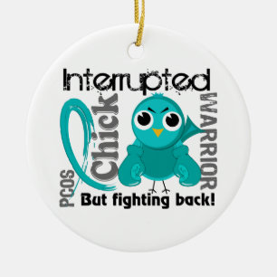 Küken unterbrach 3 PCOS Polycystic Keramik Ornament