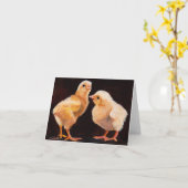 Küken Vogel Kunst Notizkarte Karte (Gelbe Blume)