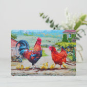Küken zu Ostern Feiertagskarte (Stehend Vorderseite)